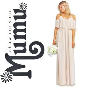 NEW Show Me Your MuMu Caitlin Ruffle Maxi Dress S